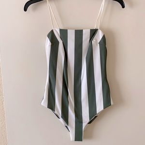 Stripe one piece swimsuit